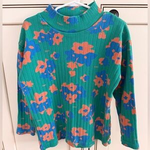 Tinycottons Floral Mock Neck Sweater